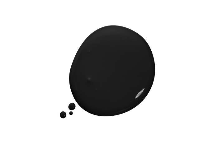 Blob of black paint