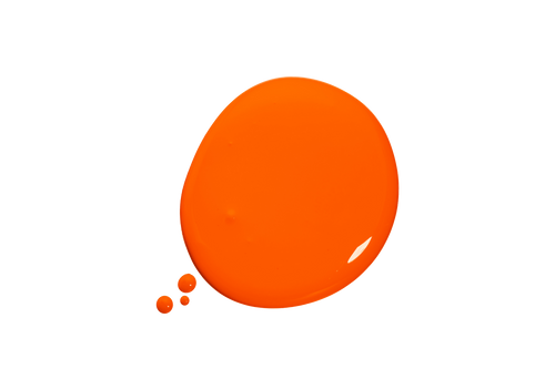 Blob of orange paint