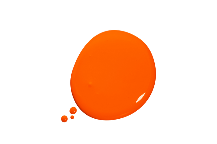 Blob of orange paint