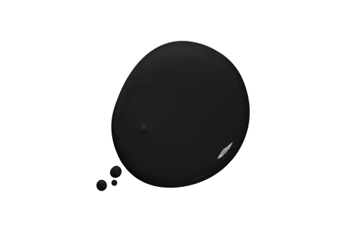 Blob of black paint